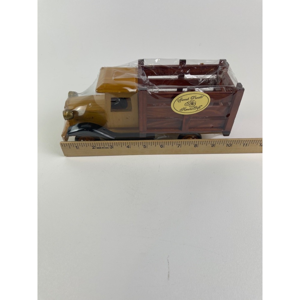 Vintage Scale 1930s 1940s Box Truck Wooden Open Top Display Piece Amerigift - Picture 10 of 11